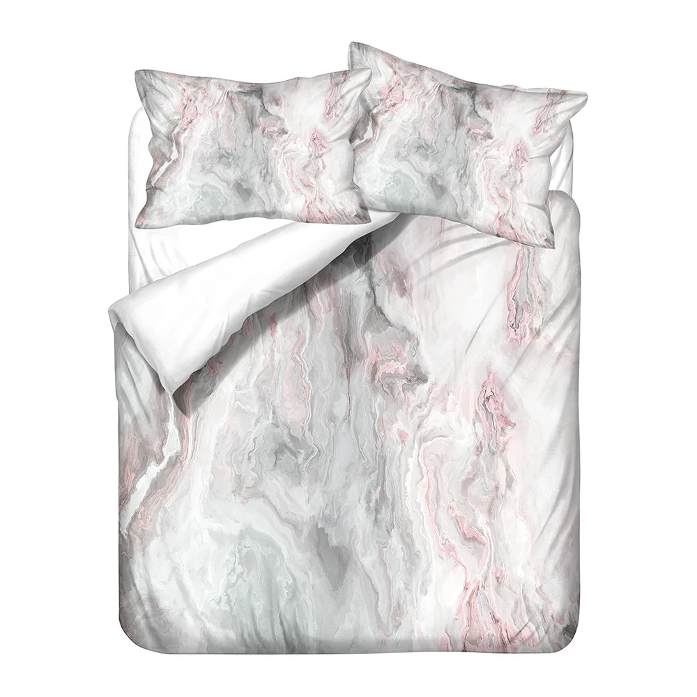 Colorful Marble Duvet with Pillowcase Cover