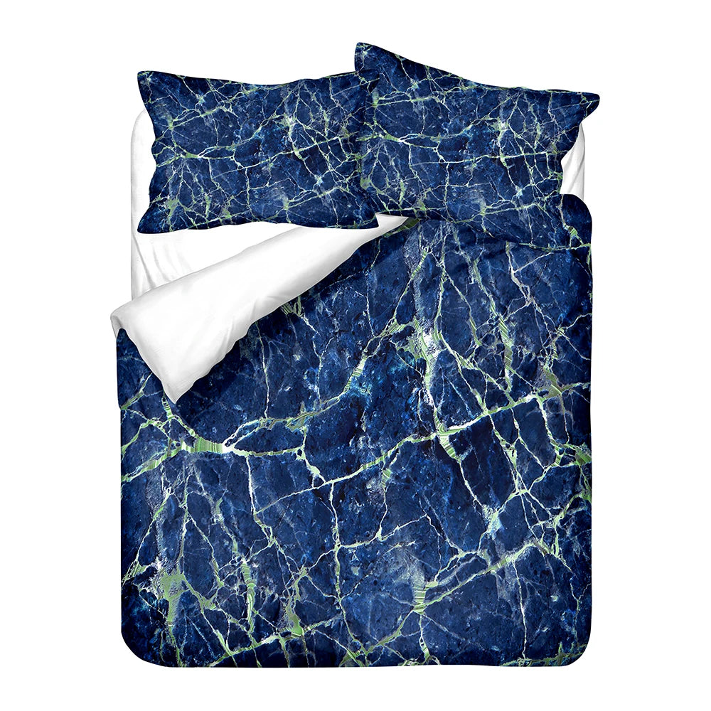 Colorful Marble Duvet with Pillowcase Cover