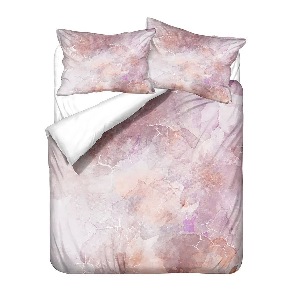 Colorful Marble Duvet with Pillowcase Cover